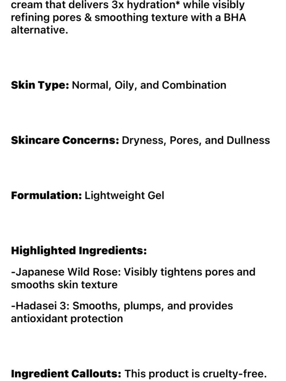 Tatcha water cream oil free pore minimizing - Picture 3 of 8